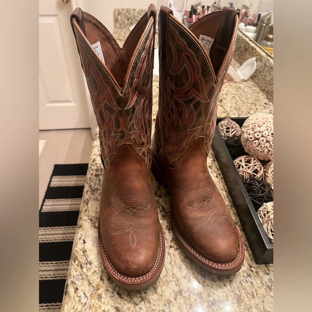Double H western cowboy boots. Round toe - Picture 3 of 4